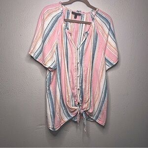 COPY - Lane Bryant Striped, Sleeveless Top Sz. 20